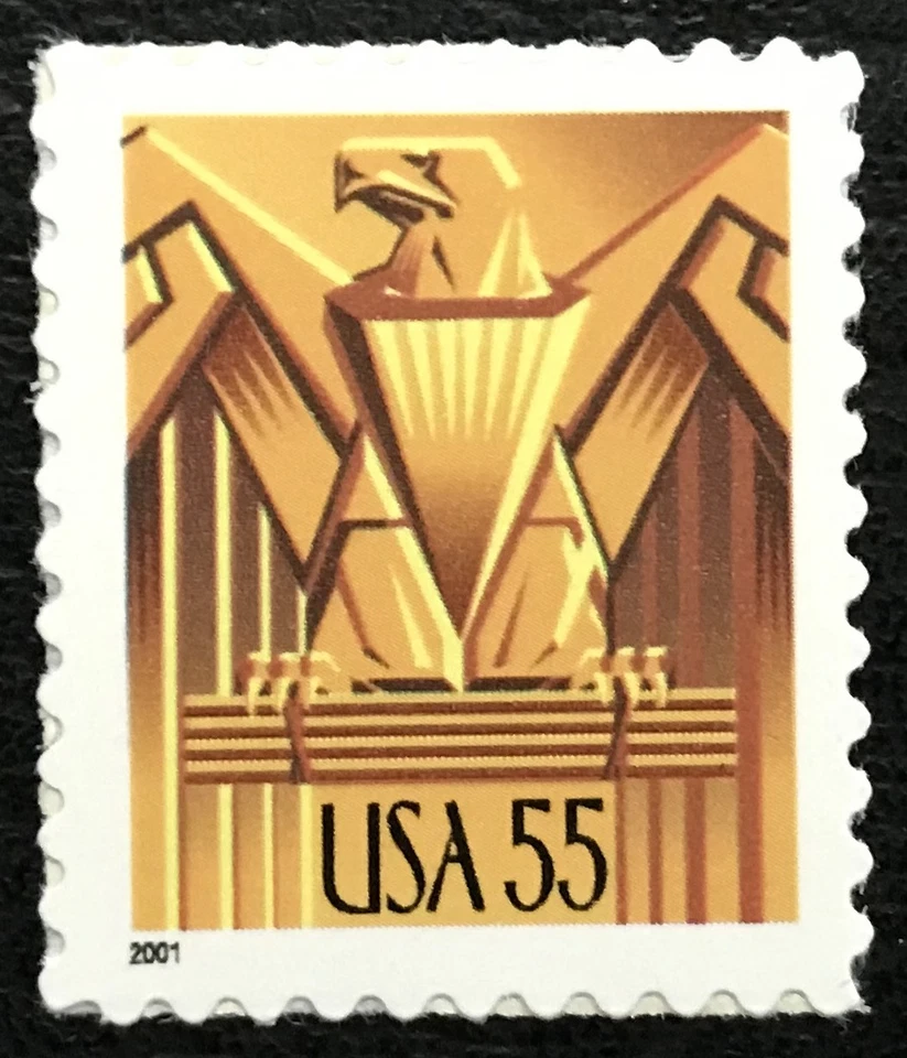 2001 Scott #3471 - 55¢ - ART DECO EAGLE - Single Mint NH - Image 1 of 1