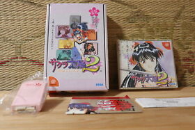 Sakura Taisen 2 First Limited Edition Complete Set! Dreamcast DC Japan VG+!