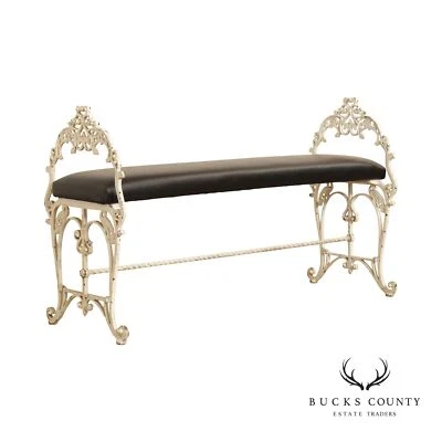 Antiguo banco victoriano de hierro fundido Foto 1 de 4