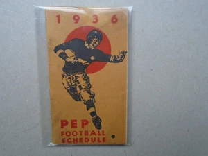1936 College Football Spielplan Kellogg's PEP Müsli Werbung Premium - Bild 1 von 6