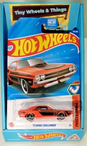 Hot Wheels '71 Dodge Challenger HYY79 Muscle Mania Orange/Black 1/10 - Picture 1 of 8