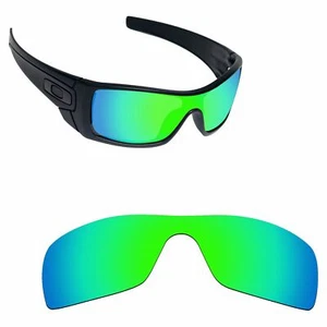 Hawkry Polarized Replacement Lenses for-Oakley Batwolf Sunglass Green Mirror - Picture 1 of 3
