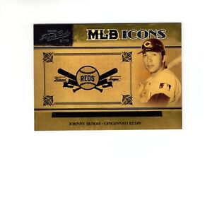 JOHNNY BENCH 2005 PLAYOFF PRIME CUTS #24 "MLB ICONS" SERIAL #' ED 068/100