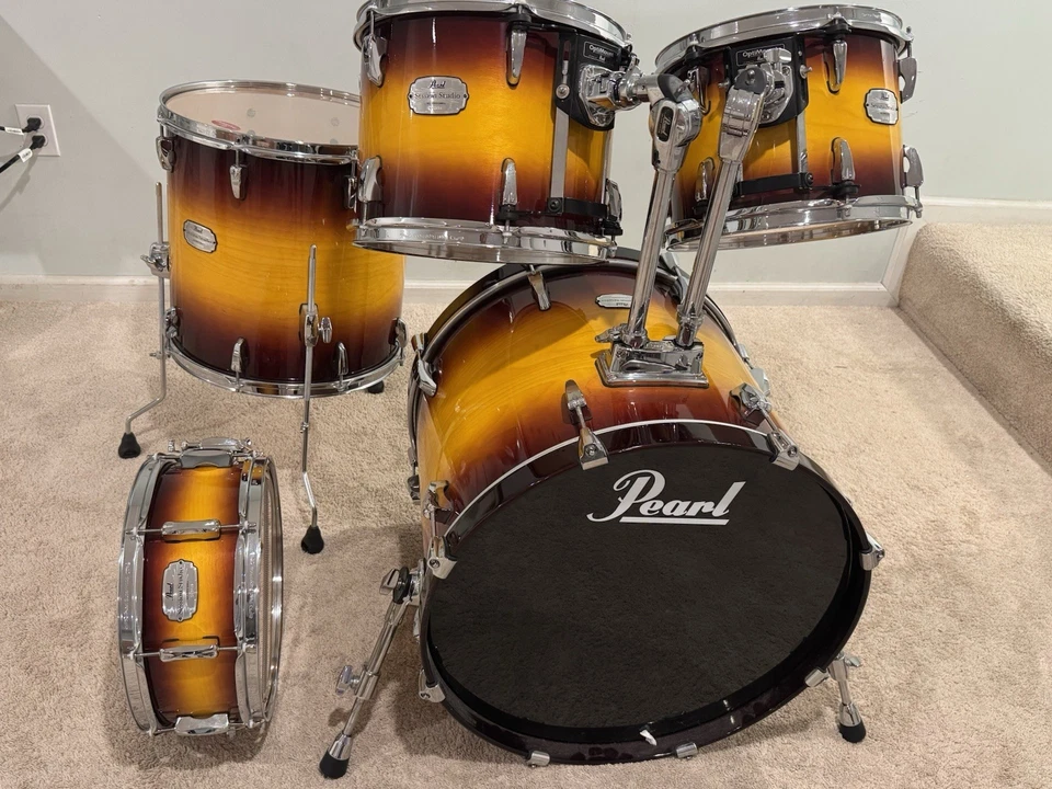Pearl Session Studio Drum Set All Birch Shells 5 Piece Sunburst Lacquer Drumset - Image 1 of 4