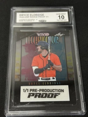 Bryce Eldridge 2024 LEAF ROOKIE PROOFS 1/1 CCG 10 Giants Rookie - Image 1 of 2