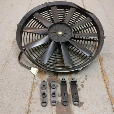 Se adapta a Chrysler New Yorker 1946 14 pulgadas rendimiento ventilador radiador refrigeración empuje tirón Foto 1 de 4