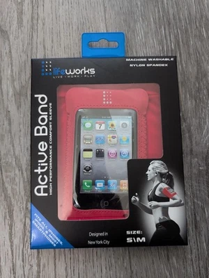 Lifeworks Active Band Armband Sleeve for IPhone & IPod Nylon Red Size S/M - Image 1 of 4