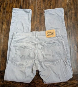 Levi's 511 Slim Fit Pants 30x33 Gray Stone Washed Khaki Chino Modern Streetwear - Picture 1 of 11