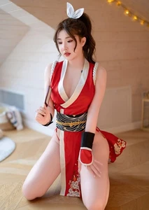Lote 10 Marco Cosplay 10x15 – Kimono Rojo Estilo Japonés - Pin-Up - Picture 1 of 10
