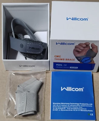 CMC M Soporte para Pulgar Derecha Hombres Mujeres Goma Artritis Soporte para Dolor Estabilizador Gris Foto 1 de 4