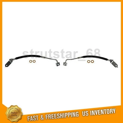 2 mangueiras de freio de linha de freio traseiras compatíveis com Dodge Challenger 6.4L 5.7L 3.6L 6.2L 6.1L 3.5L - Imagem 1 de 4