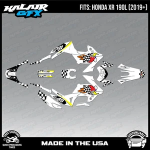 Graphics Kit for  Honda XR190L (2019+) Pecker - WHITE - Picture 1 of 4