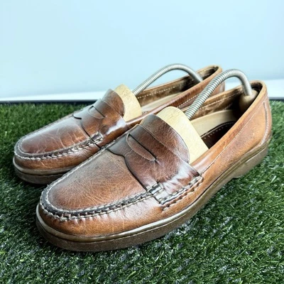 J.Murphy J&M Flex Brown Leather Penny Loafers Driving Shoes Sz. 10.5 M - Image 1 of 4