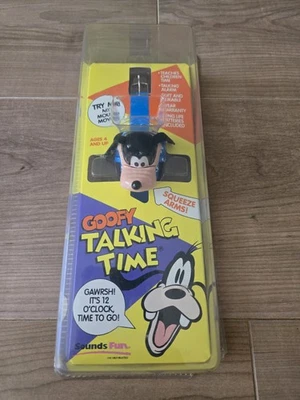 Reloj Pulsera Disney Goofy Vintage 1991 Talking Time Retro NUEVO EN PAQUETE Foto 1 de 4