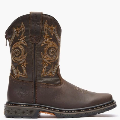 Georgia Boot Carbo-Tec LT Big Kids Brown Pull-On Boot | GB00342Y Unisex Shoes - Image 1 of 4
