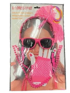 Kostümzubehörset Erwachsene Neon Pink 80er Jahre - Bild 1 von 1