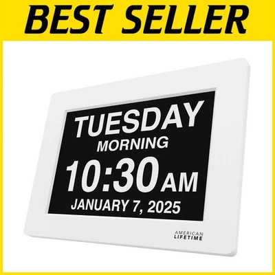 Large Digital Dementia Clock with Custom Alarms - Image 1 of 4