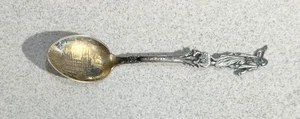 Antique Sterling Souvenir Spoon Salt Lake City Utah Mormon Temple Angel Moroni - Picture 1 of 5