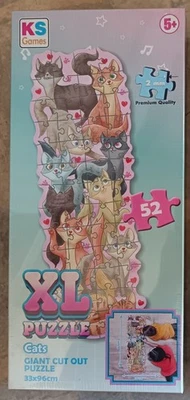 XL 33 x 95cm NEW BOXED 52 Piece KS GAMES Puzzle - CATS / CATS CA14 - Image 1 of 2