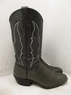 Botas de Vaquero Abilene Gris Piel de Tiburón Cuero Para Hombre Talla 8.5 D Estilo 40106 EE. UU. Foto 1 de 4
