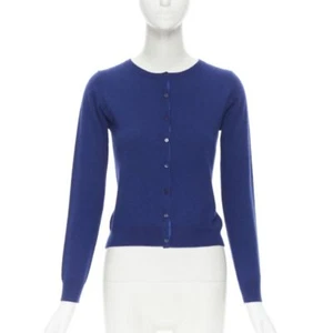 JOSEPH 100% cashmere cobalt blue button front cardigan sweater S - Picture 1 of 7
