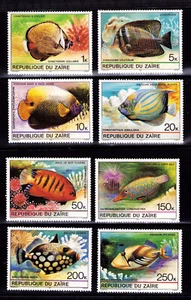 Zaire 1980 - MNH - Fish - Sc 974-981 Set Congo Africa TropicL Fish - Picture 1 of 1