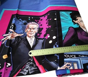 Dr Who Misty Clara TARDIS Panel 100% Cotton Print Fabric for Crafting Quilting - Picture 1 of 4