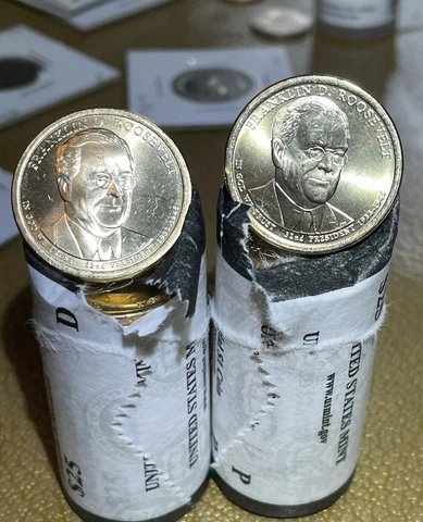 2014 P&D -  Franklin D. Roosevelt Presidential Golden Dollar 2 Coin Set Cover