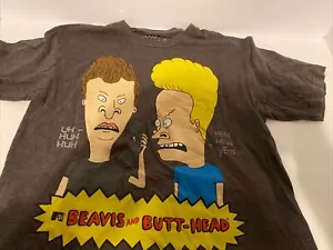 T-Shirt BEAVIS and BUTTHEAD 2011 MTV grau Telefonstreich Heh Heh Sehr guter Zustand S Small - Bild 1 von 8