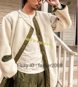 Men's M51 Parka Wool Blend Liner Winter Warm Padded Inner Coat Loose Casual Top - Picture 1 of 12