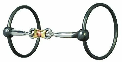 Weaver Leather 25-1885 Ring Snaffle Bit Black Steel