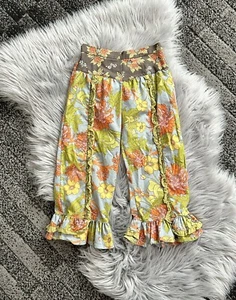 Matilda Jane Kids Girls Sz 6 Fall 2010 Field Trip Samantha Ruffles Floral Pants - Picture 1 of 4
