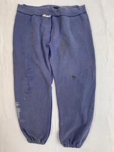 1970s Distressed Vitage Purple Sweatpants With Gussets - Picture 1 of 11