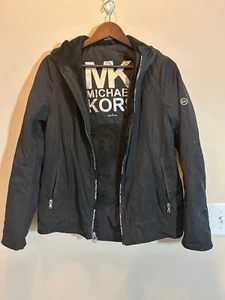 Michael Kors Hooded Jacket Men's Size S Fleece Lined Decorative Zipper - Picture 1 of 2
