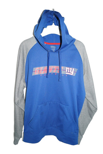 VETEMENTS Felpa con cappuccio New York Giants NFL calcio blu grigio adulto uomo media TX3 pile caldo