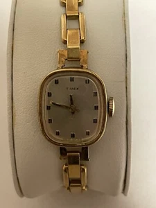 Vintage TIMEX Great Britain Gold Filled Ladies Watch Rare Mechanical Works Great - Picture 1 of 6