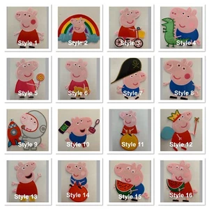 Peppa Pig George Pig Cartoon Huge Large Iron on Applique Patch - Picture 1 of 17