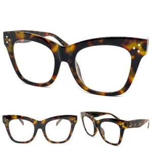 Oversized Classic Retro READING Eye Glasses Readers Thick Tortoise Frame +3.00 - Picture 1 of 6
