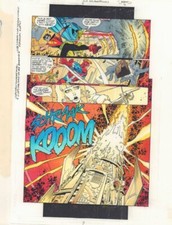 JLA: Incarnations #5 p.7 Color Guide Art - Action Splash - 2001 by John Kalisz