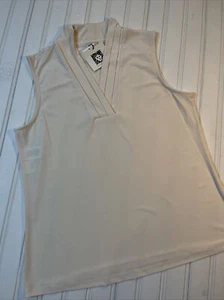 NWT And Klein sleeveless cream blouse - Picture 1 of 5