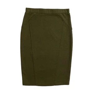 Abbeline Women’s Size Small Olive Green High Waist Knee Length Pencil Skirt - Picture 1 of 11