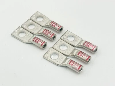 New Lot of 6 Ilsco C-8-14 Copper Compression Lug 8 STR Red 21 - Image 1 of 4