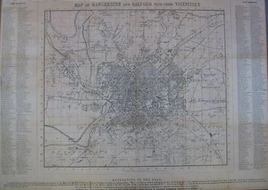 Manchester: an antique town plan by Charles Duffield, 1850 - Picture 1 of 1
