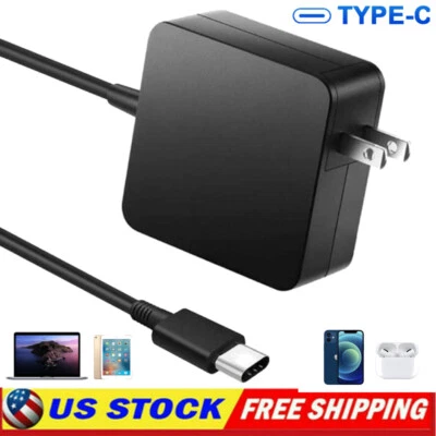 65W USB-C PD Type-C AC Adapter Laptop Charger Universal Power Supply Cord Mini - Image 1 of 4