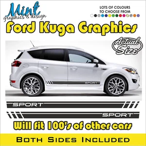 Ford Kuga ST Zetec Streifen RS 5-Türer Aufkleber Sticker Grafik KOSTENLOSER VERSAND 014 - Bild 1 von 4
