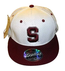 Stanford Cardinal Mens Zephyr White Stretch Fit hat cap sz Medium/Large Ncaa New - Picture 1 of 4