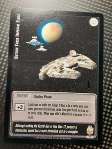 Star Wars Jedi Knights Premiere TCG SILVER FOIL 1st DAY PRINT Outrun Slugs C - Picture 1 of 1