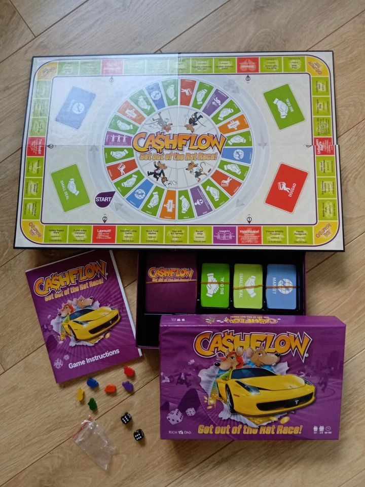 CASHFLOW GET OUT OF THE RAT RACE BOARD GAME 100% COMPLETE - Image 1 of 4