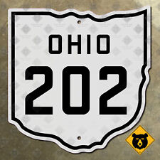 Ohio state route 202 Dayton Troy marker highway 1930 cutout road sign 11x12