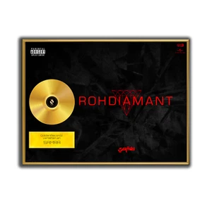 GOLDPLATTE SAMRA Poster ROHDIAMANT Poster gerahmtes Poster HipHop Rap Wallart - Bild 1 von 13